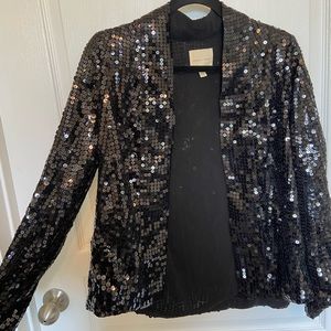 Vintage black sequin jacket